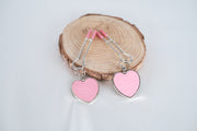 Pink Nipple Clamps With Heart Sexy Adjustable Clips