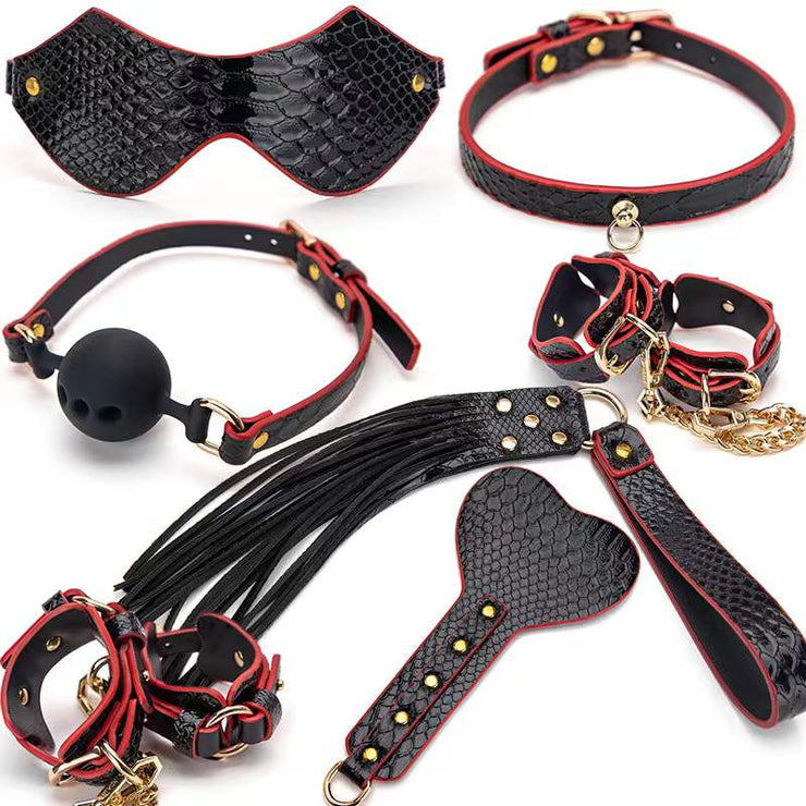 Luxury Black/Red BDSM Set
