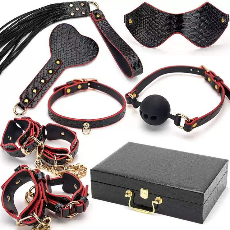 Luxury Black/Red BDSM Set