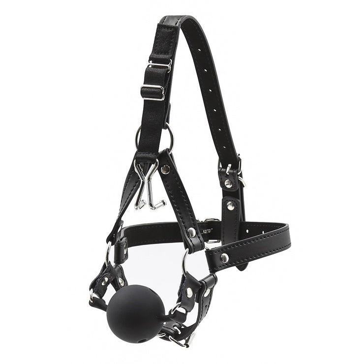 Mouth Ball Gags With Nose Hook