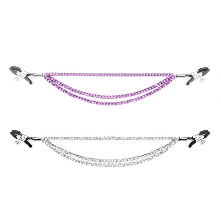 Nipple Clamps With Triple Chain