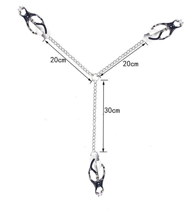 Nipple Clamps With Clit Clamp