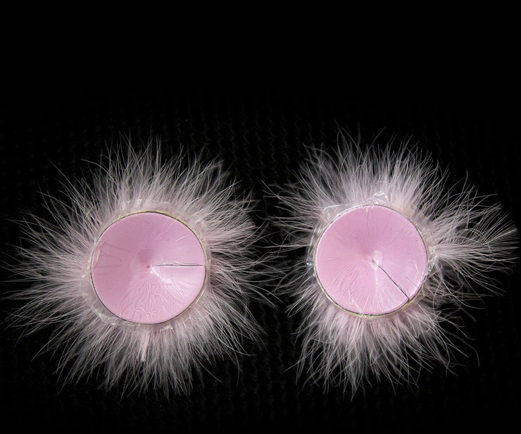 Pink Fluffy Nipple Sticker
