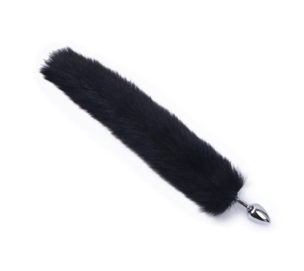 Fox Tail With Metal Anal Butt Plug