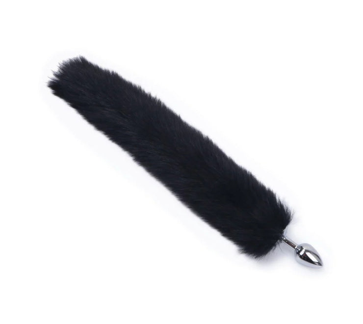 Fox Tail With Metal Anal Butt Plug