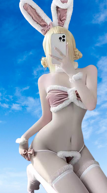 Bunny Girl Cute Fluffy Lingerie Set