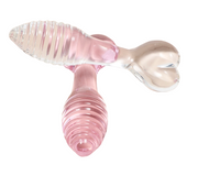 Cute Glass Heart Shape-Based Massage Dildo