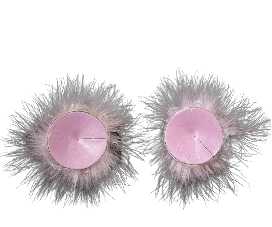 Pink Fluffy Nipple Sticker