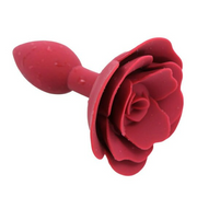 Red Rose Silicone Butt Plug