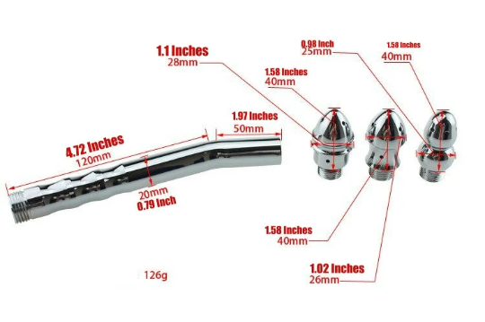 Aluminum Alloy Shower Nozzle Anal/Vaginal Douche Cleansing
