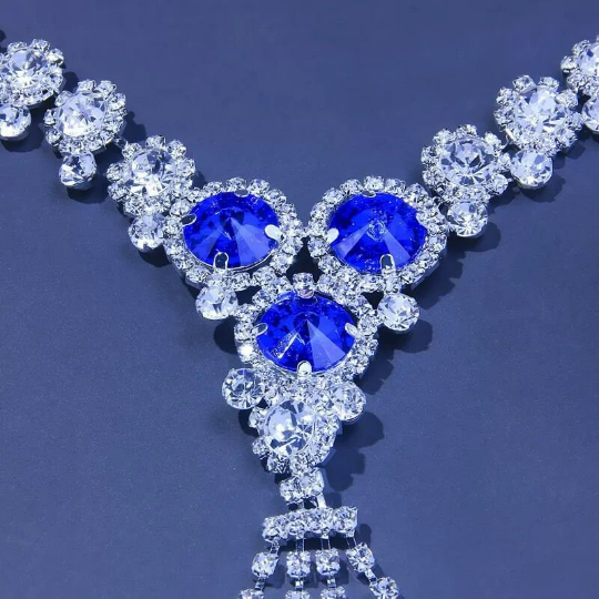 Blue Stone Necklace Body Jewellery