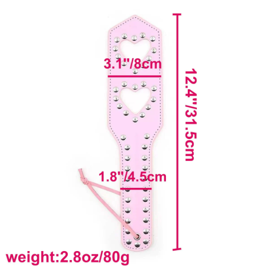 Two Heart Leather Paddle